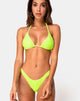 Imagen del sujetador de bikini Meeka de color lima neón