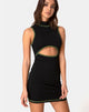 Imagen del vestido Meela en negro con lima Flatlock