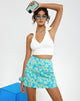 Imagen de Motel X Barbara Kristoffersen Minifalda Pelmo en Azul Margarita Retro