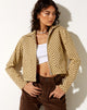 Imagen de la chaqueta Mesha en amarillo cuadros ondulados