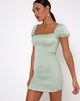 Imagen de Milina Mini Dress in Hammered Satin Seafoam