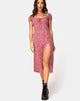 Imagen del vestido Milla en Ditsy Rose Red Silver