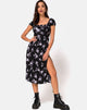 Imagen de Milla Vestido Midi en Blanco Rosa Negro