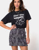 Imagen de Broomy Falda en Gris Rar Estampado Leopardo