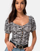 Imagen de Monda Crop Top en Classic Zebra