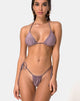 Imagen del sujetador de bikini Mone en purpurina bronce