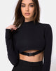Imagen de Monec Crop Top en negro Hebilla