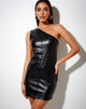 Imagen de Monic Mini Dress in Pu Negro
