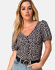 Imagen de Moria Top en Ditsy Rose Negro