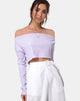 Imagen de Moss Crop Jumper en canalé lila