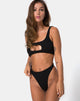 Imagen del sujetador de bikini Mozu en rib negro