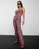 Imagen de Eara Corset Top en PU Morado