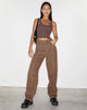 Imagen de Seam Parallel Jeans en marrón intenso