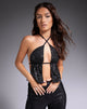 Imagen de Runita Top en Drape Sequin Negro