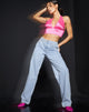 imagen de Nanda Crop Top en satén rosa
