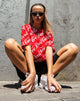 Imagen de Oversize Basic Tee in Red Don't Care Full Print