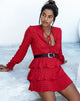 Imagen de Kepsibelle Vestido Mini Diana Lunar Rojo y Negro