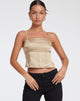 imagen de Nandina Top en Satin Olive Gold