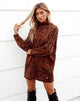 Imagen de Neivie Roll Neck Jumper in Tiger Knit Marrón