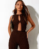 Imagen de Neno Crop Top de punto burbuja Marrón