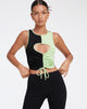 imagen de Nida Crop Top en Crepe Negro y Lima