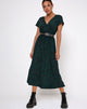 Imagen de Nira Midi Dress in 90s Zebra Forest Green