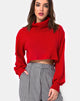 Imagen de Nizer Jersey de cuello alto en rojo
