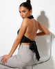 Imagen de Noela Crop Top de satén Negro