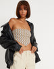 imagen de Nolda Crop Top en Preppy Geo Marrón