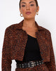 Imagen de Noly Cropped Blazer en Ditsy Leopard Naranja