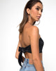 Imagen de Nolia Camiseta de tirantes en negro satinado