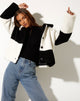 Imagen de la chaqueta Nuna en Borg Panelled Black and White