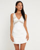 imagen de Oksana Mini Dress in Satin Ivory