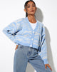 Imagen de Olina Cropped Cardi in Zebra Blue Grey