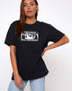 Imagen de Oversized Basic Tee en I thought I was dreaming Negro de Motel