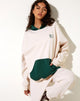 Imagen de Oversize Hoodie in Forest Green Winter White M Embro