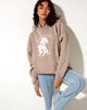 Imagen de Oversize Hoodie in Mushroom Cute But Psycho