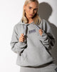 Imagen de Oversize Hoody in Greymarl Motel Barcode Embro