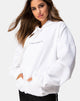 Imagen de Oversize Hoody in White I Want it Embro