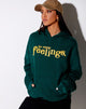Imagen de Oversize Hoody in Bottle Green Too Many Feelings