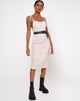 Imagen de Paloma Midi Dress in Flock Ditsy Leopard Taupe