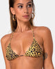 Imagen del sujetador de bikini Pami en guepardo dorado