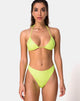 Imagen del sujetador de bikini Pami de color lima recubierto