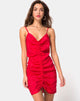 Imagen del vestido Panthus de satén rojo