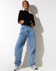 Imagen de Parallel Jeans en azul claro lavado tonal