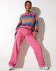 Image of Pantalón Paralelo de Cordón Rosa Chicle