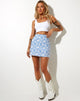 Imagen de Pelmo Minifalda en Love Checker Azul
