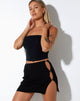imagen de Piri Mini Skirt in Rib Knit Black