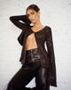 Imagen de Pulo Cardi en Drape Sequin Negro