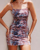 Imagen del vestido Kozue en terciopelo estampado Palace